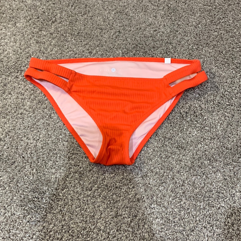 Orange, brand is Shade and Shore, bathing suit bottoms